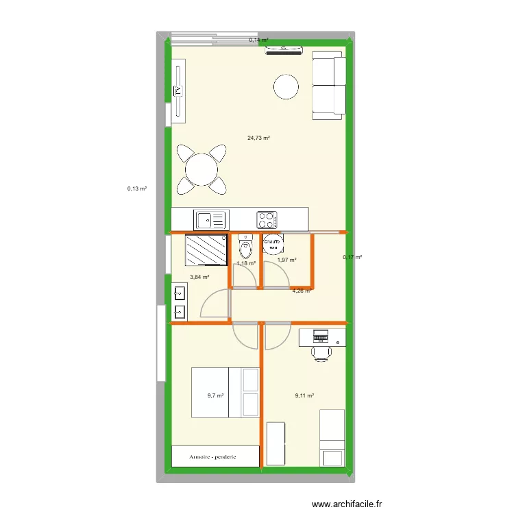 Bat A 3. Plan de 10 pièces et 55 m² Bat A 3. Plan de 10 pièces et 55 m²