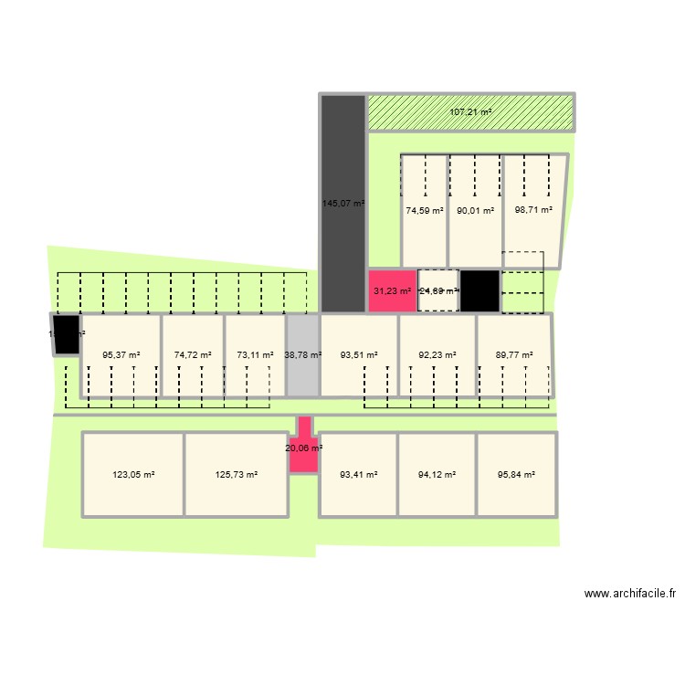 commune st suzanne 36 LTS. Plan de 22 pièces et 1723 m2