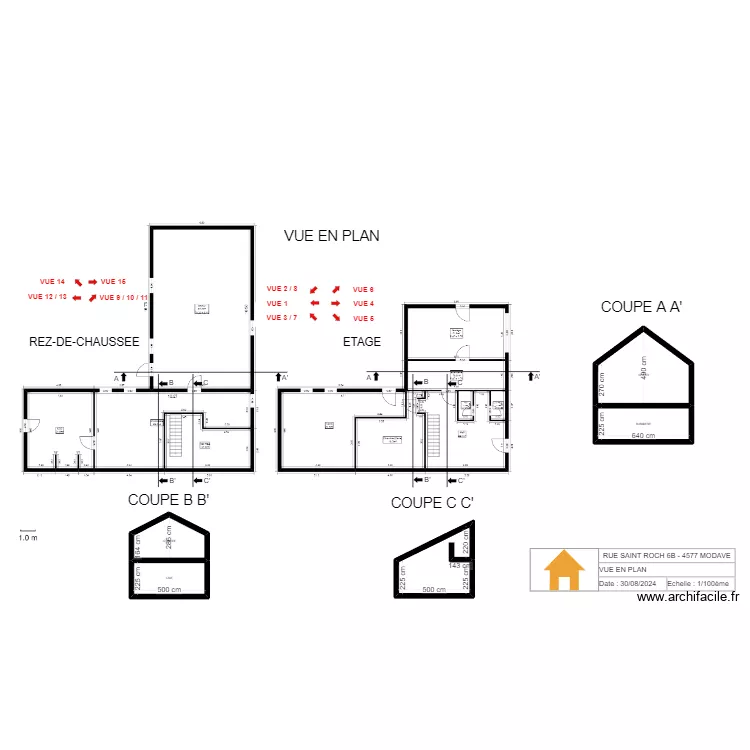 MAISON STREE - VUE EN PLAN - NEW. Plan de 