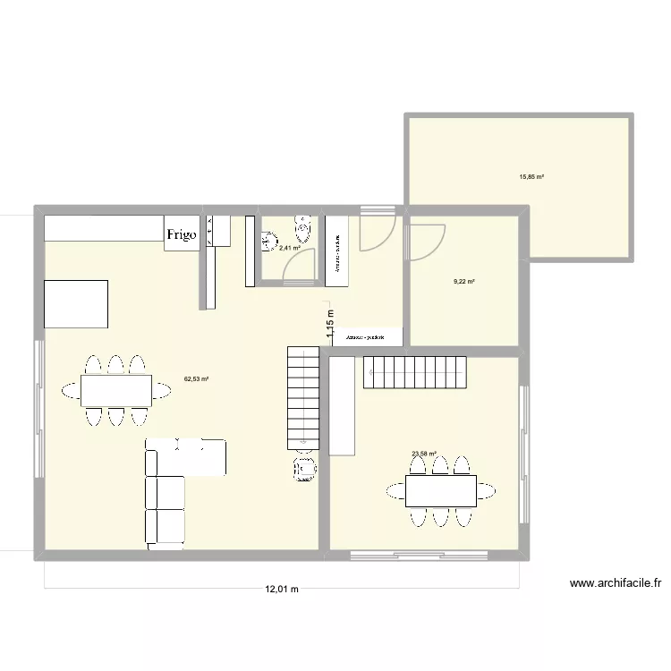 les Bioux N&deg;5. Plan de 16 pièces et 212 m²