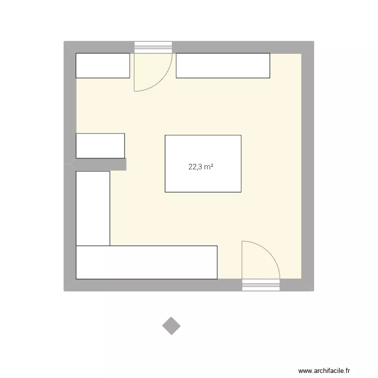 Scanner. Plan de 1  et 22 m²