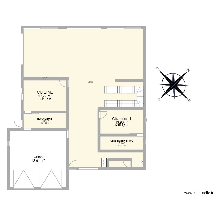 RAHMA. Plan de 6 pièces et 92 m2