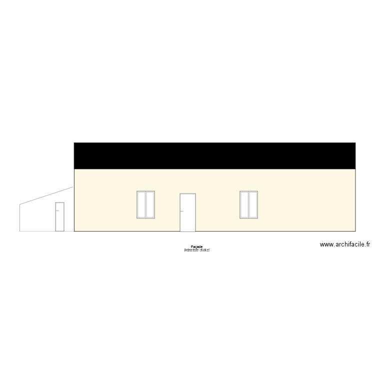 Façade Ouest. Plan de 0 pièce et 0 m2
