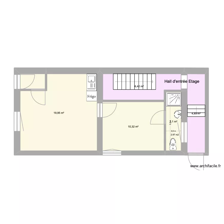 AJPAEcoles26. Plan de 5  et 45 m²