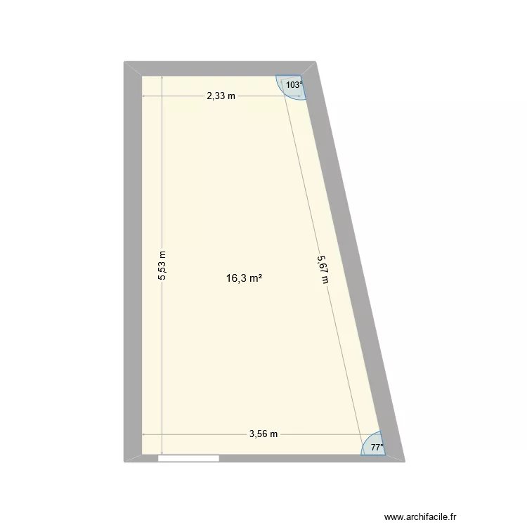 salon/cuisine vide. Plan de salon/cuisine vide. Plan de