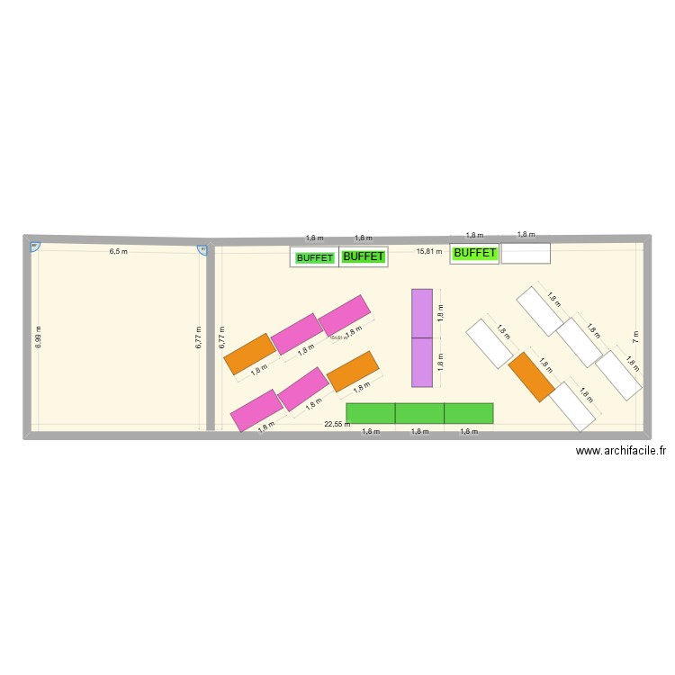 mariage 2. Plan de 1 pièce et 155 m2