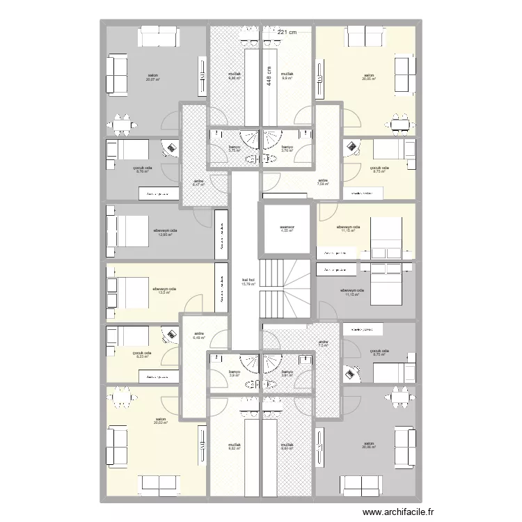 celaliye 1263/3 giris kat. Plan de 
