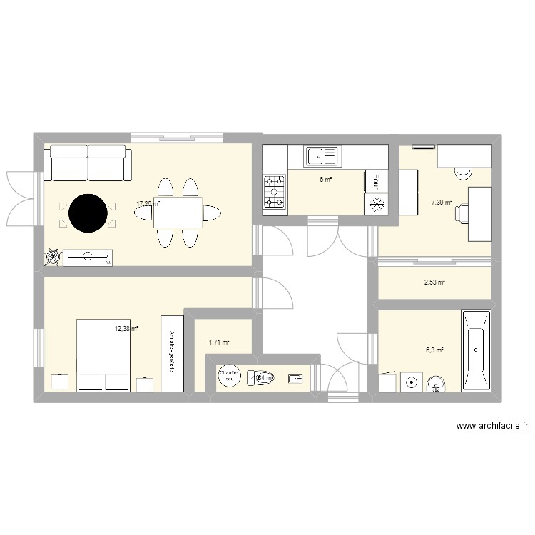 appart. Plan de 0 pièce et 0 m2