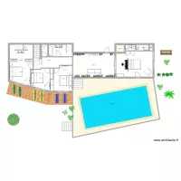 Sanary R-1 Piscine avec cotations