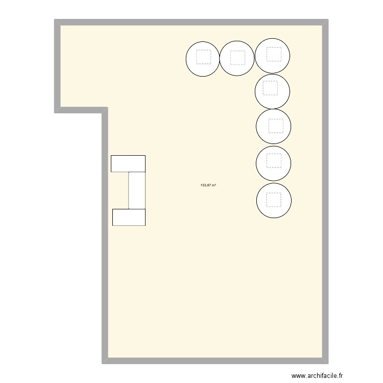 Laëtitia et Johan. Plan de 1 pièce et 154 m2