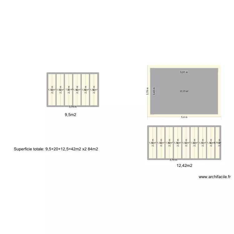 JeanYves. Plan de 16  et 37 m²