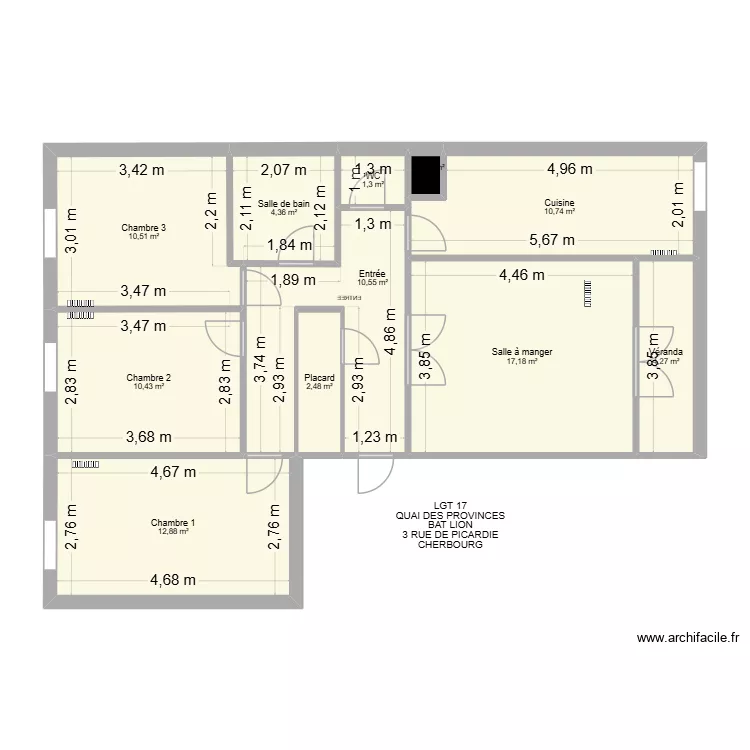 BAT LION APP17. Plan de 11 et 85 m² BAT LION APP17. Plan de 11 et 85 m²