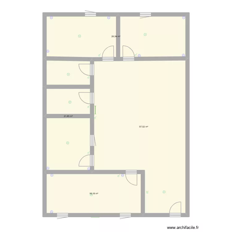 kheila. Plan de 4  et 124 m²
