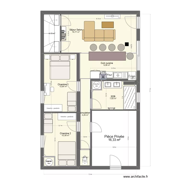 Aménagt SS Pallud V1. Plan de 12 et 119 m² Aménagt SS Pallud V1. Plan de 12 et 119 m²