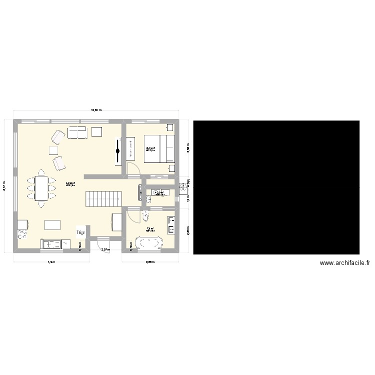 Notre plan Axelle. Plan de 4 pièces et 75 m2