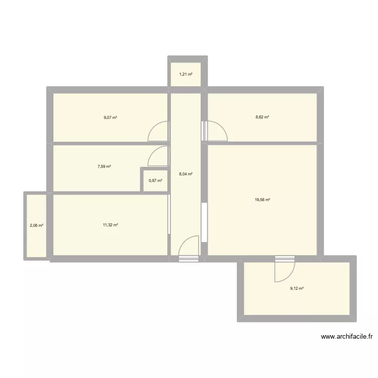 alex mourillon. Plan de 10 Pièces et 77 m²