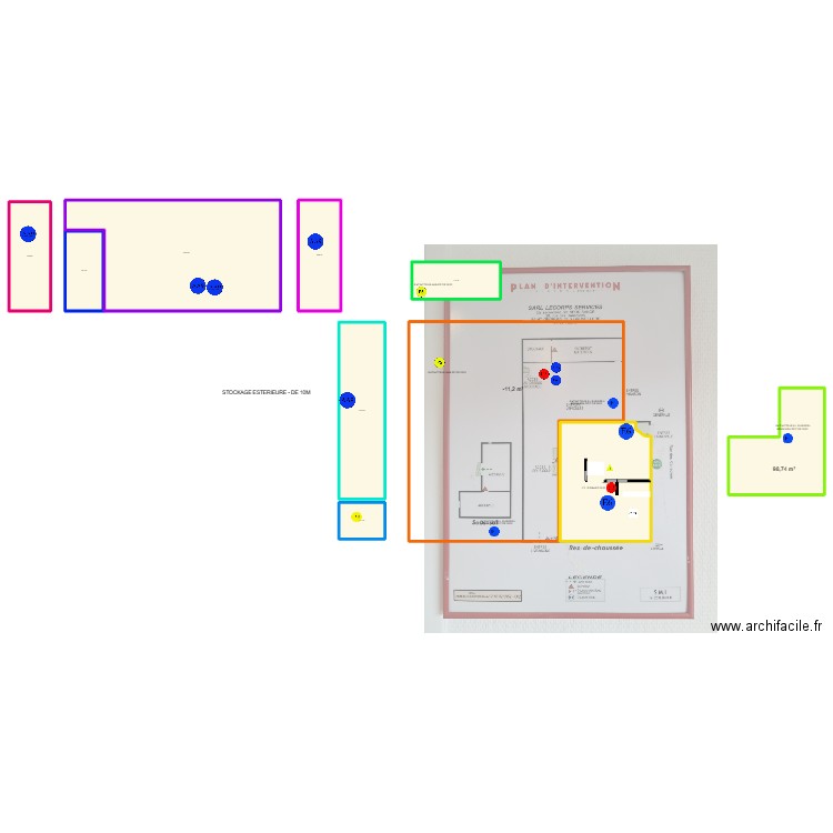 V2M. Plan de 10 pièces et 1329 m2