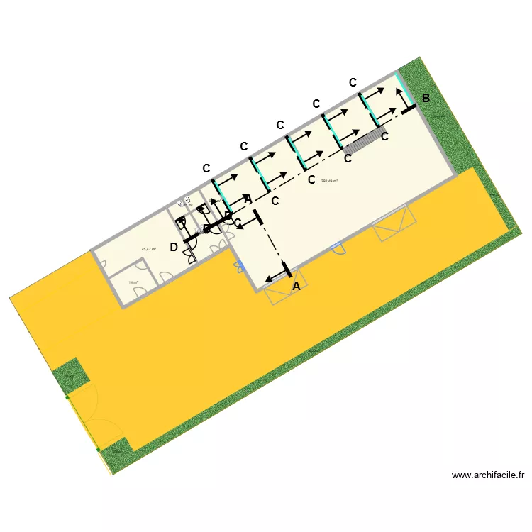 cadastre AO286. Plan de 3 et 388 m² cadastre AO286. Plan de 3 et 388 m²