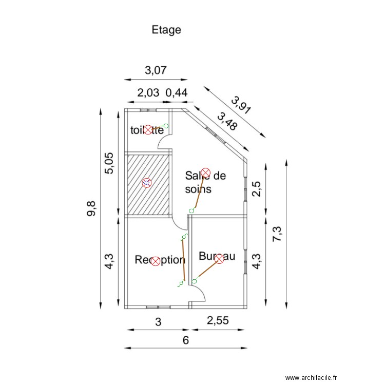 Clinique dentaire Dr IBRAHIM R+1 ECL. Plan de 0 pièce et 0 m2