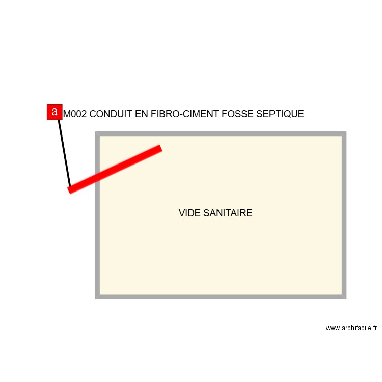 PLAN VIDE SANITAIRE MANDUEL. Plan de 1 pièce et 27 m2