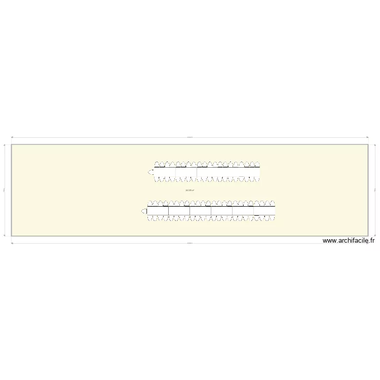 LUCY ET STEPHEN PLAN 4 - 11 TABLES DE 8 pax + 2 BOUT DE TABLE. Plan de 