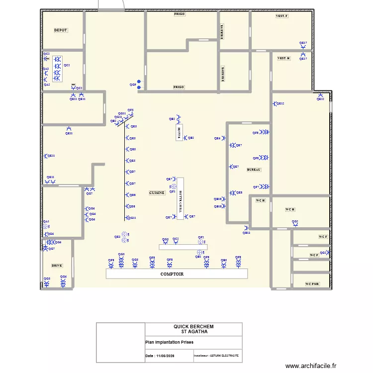 QUICK BERCHEM PRISE 20260510. Plan de 21  et 690 m²