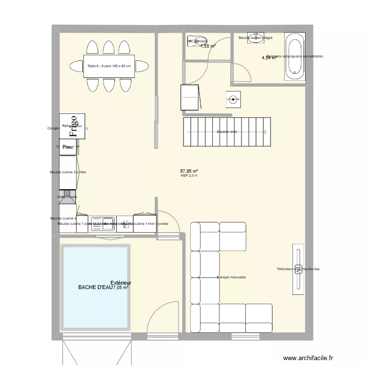 PLAN MAISON PORRCAIT. Plan de 5  et 95 m²