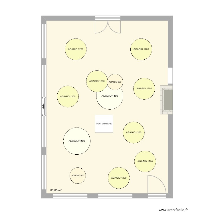 REFECTOIRE - MAIRIE DE NOGENT SUR EURE. Plan de 0 pièce et 0 m2