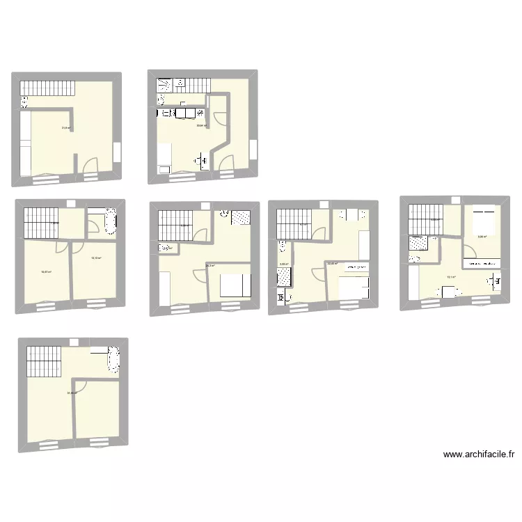 MDV GRANS. Plan de 16  et 219 m²