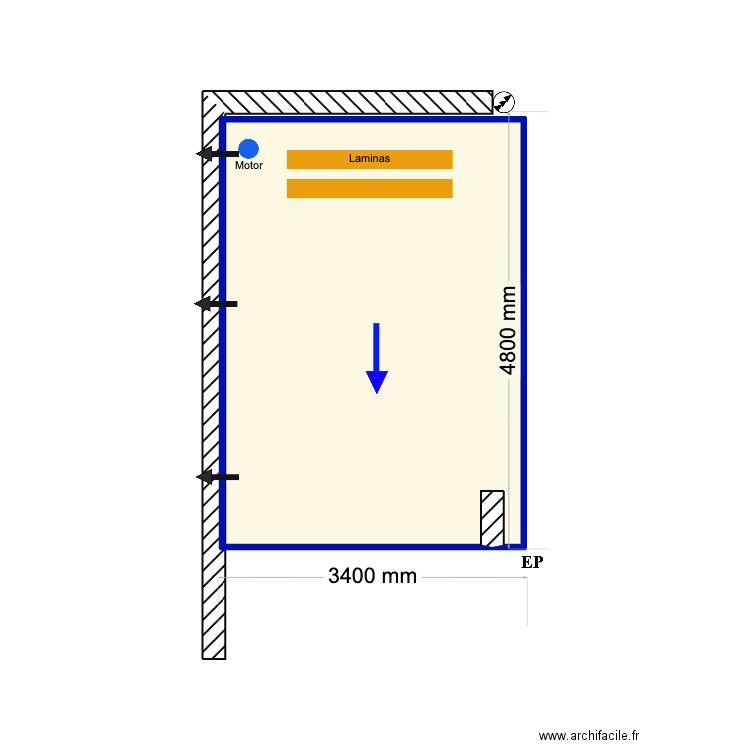 Gilles seigne. Plan de 1 pièce et 15 m2