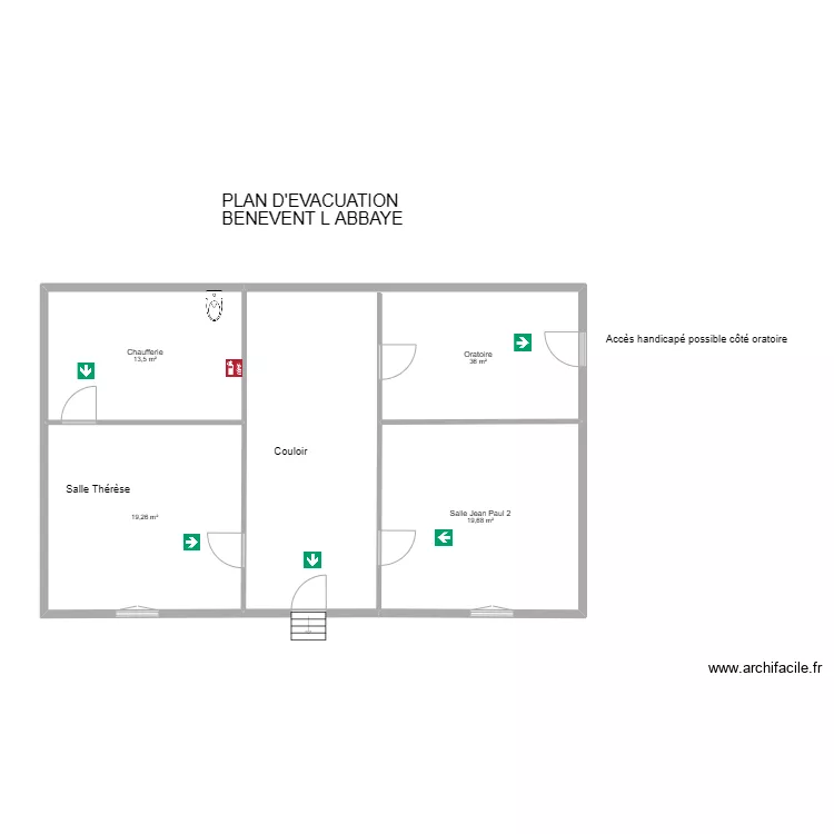 23 BENEVENT- L' ABBAYE. Plan de 