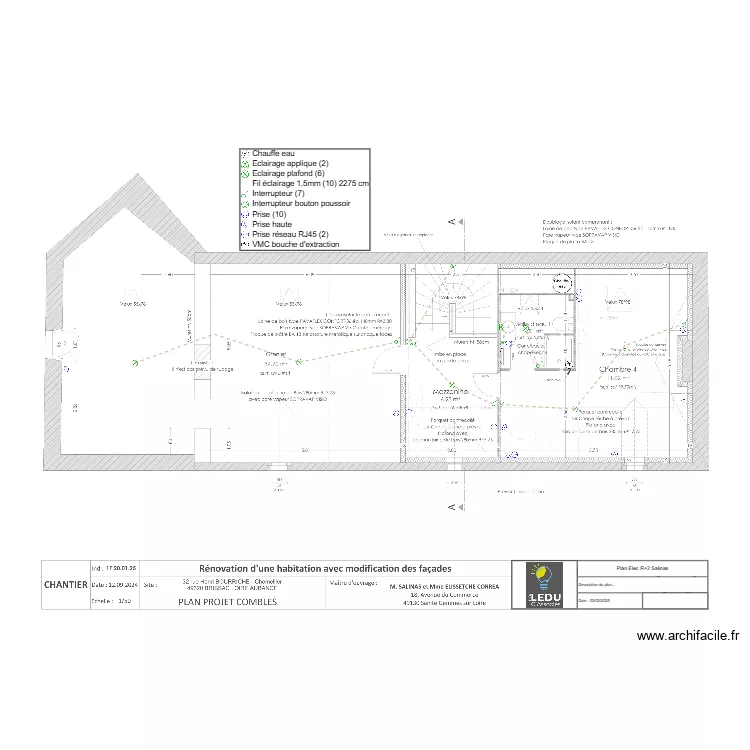 Plan Elec R+2 Salinas. Plan de Plan Elec R+2 Salinas. Plan de