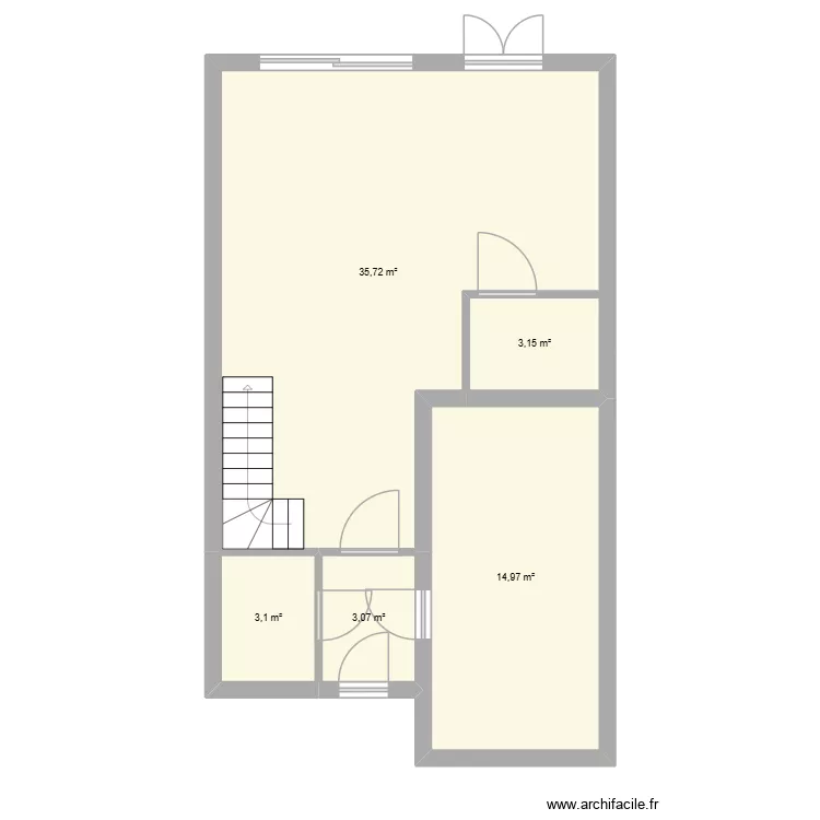Bergheim. Plan de 5  et 60 m²