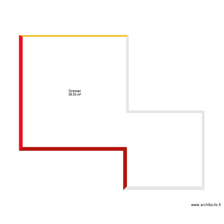 projet Vereecke. Plan de 1 pièce et 40 m2