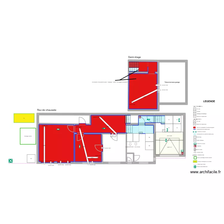 AF038118 Clervaux RDC et DE.. Plan de 12  et 127 m²