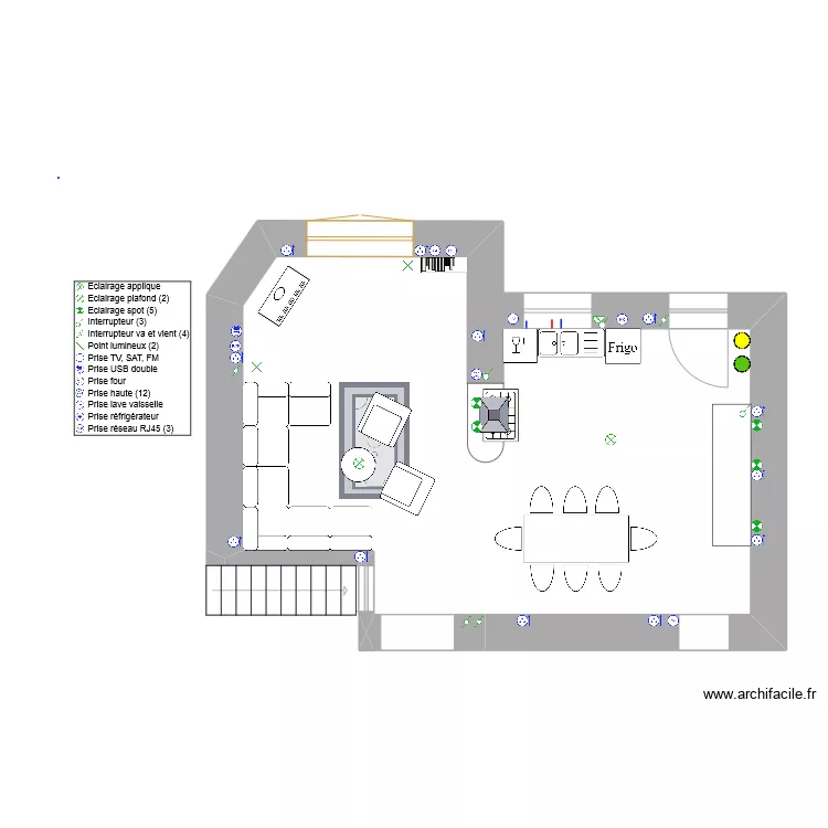 S&eacute;jour 1. Plan de 