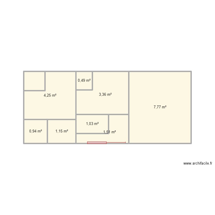 PLAN. Plan de 8 pièces et 21 m2