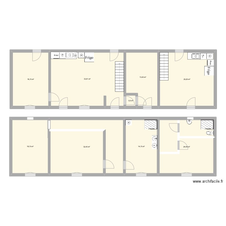 Landevert-50m2enloc. Plan de 9 pièces et 178 m2