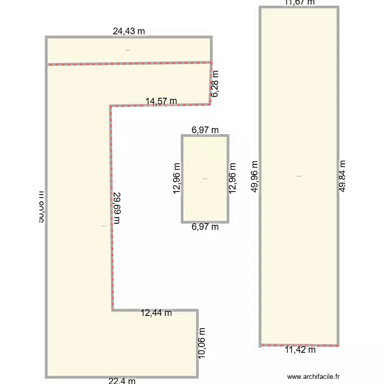 Projet Oum&eacute; 2. Plan de 4  et 1349 m²