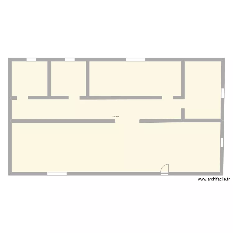 maison. Plan de 1  et 229 m²
