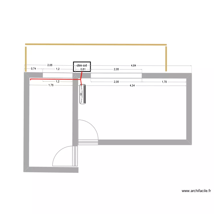 climatiseur. Plan de 