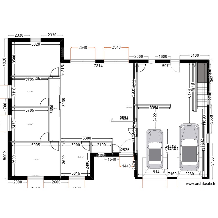 PLAN MAISON intérieur 28/01. Plan de 6 pièces et 228 m2