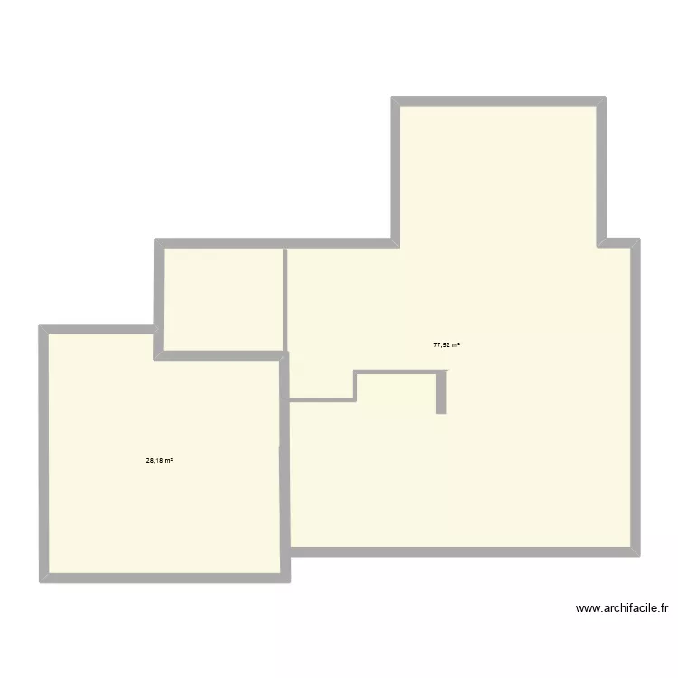 RDC existant 2026. Plan de 2 et 106 m² RDC existant 2026. Plan de 2 et 106 m²