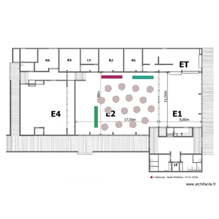 Plan – tables rondes et rectangulaires – Par est_134 ️ | ArchiFacile