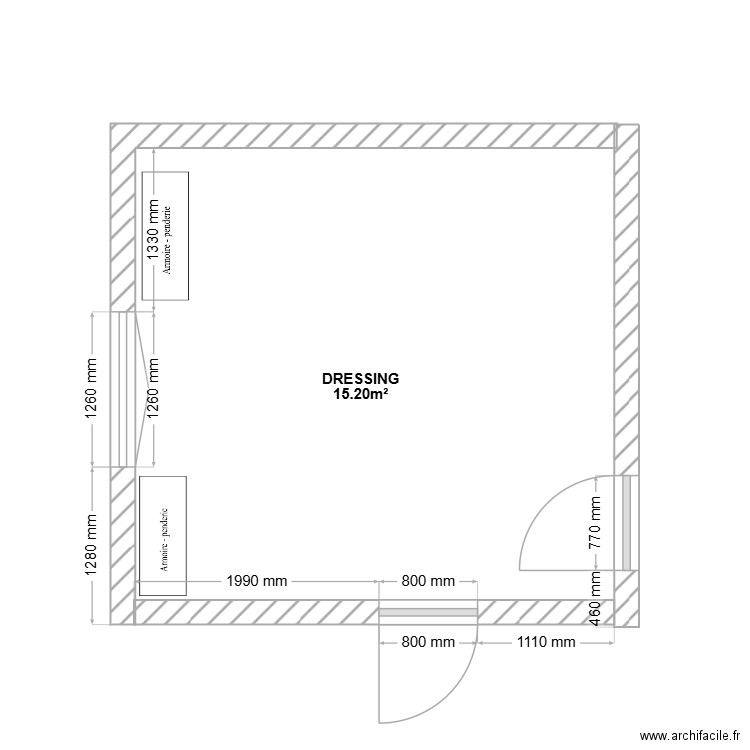 DRESSING. Plan de 0 pièce et 0 m2