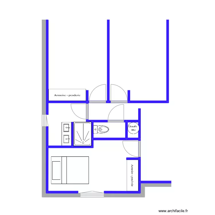 THIERRY. Plan de 2 pièces et 3 m² THIERRY. Plan de 2 pièces et 3 m²