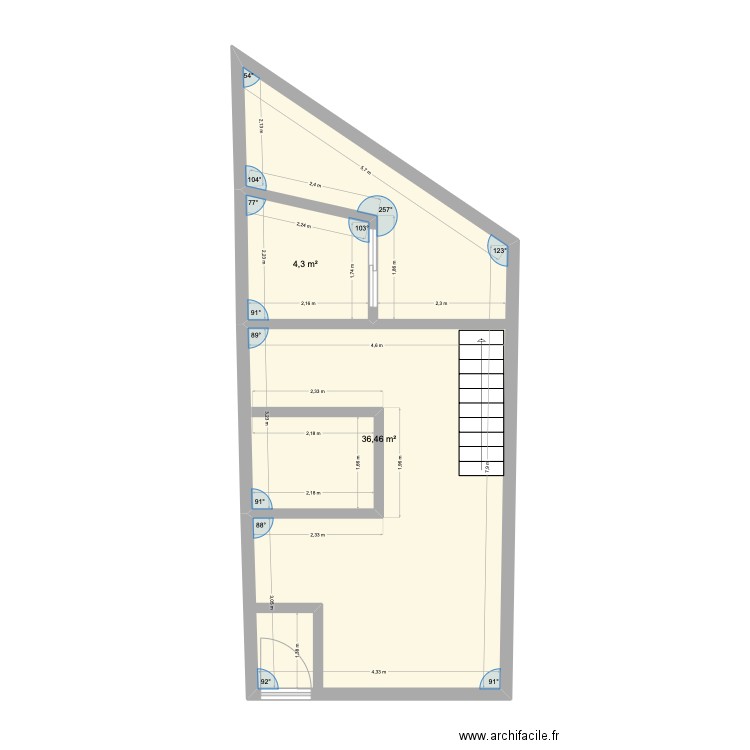 Eleu 1. Plan de 2 pièces et 41 m2