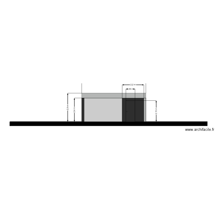 Pool House vue Nord. Plan de 0 pièce et 0 m2