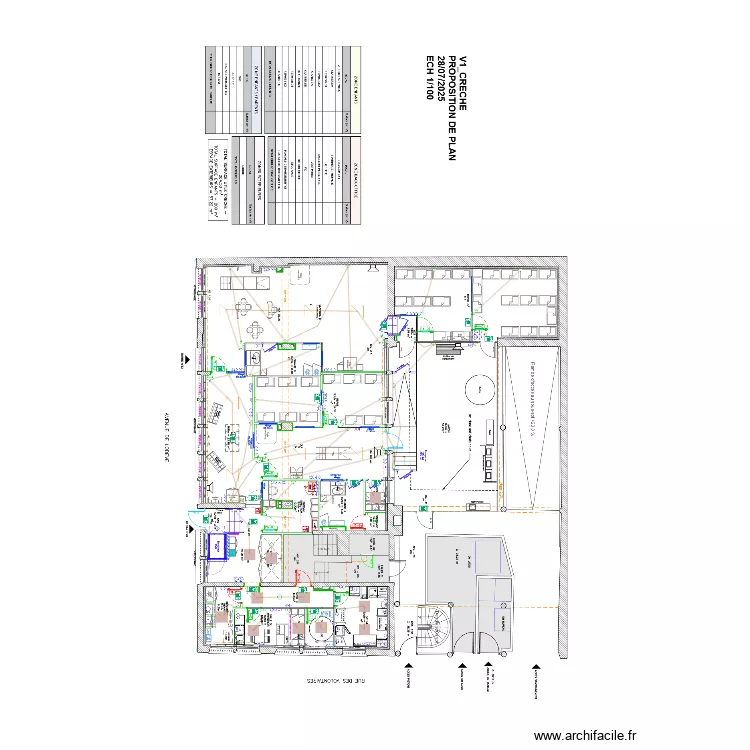 creche volontaire. Plan de 