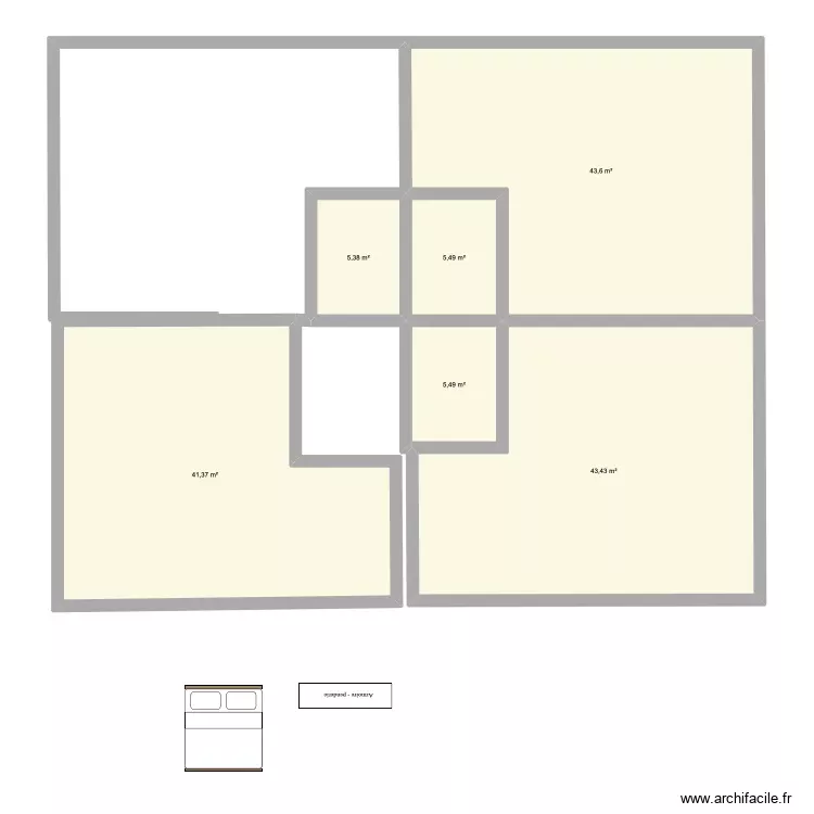 Club med. Plan de 6 Pièces et 145 m²
